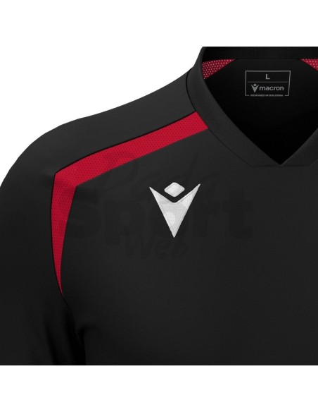 MACRON MAGLIA CALCIO WYRM NERO ROSSO