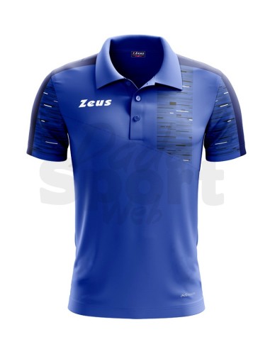 ZEUS POLO GLITCH AZZURRO BLU