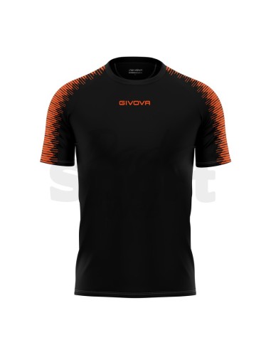SHIRT CLUB IN MESH NERO ARANCIO FLUO