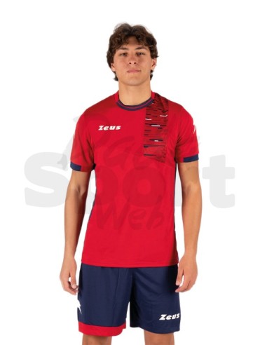 ZEUS KIT CALCIO GLITCH ROSSO BLU