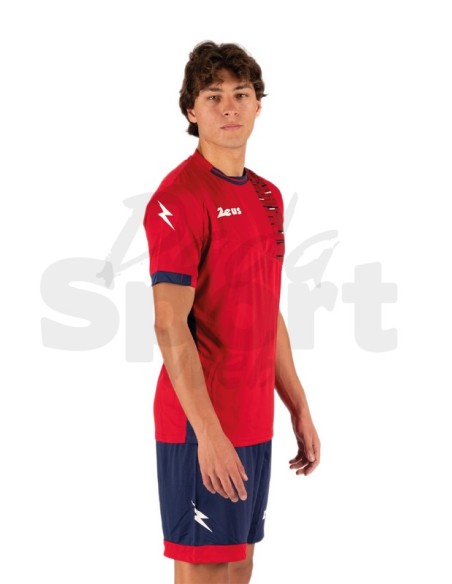 ZEUS KIT CALCIO GLITCH ROSSO BLU