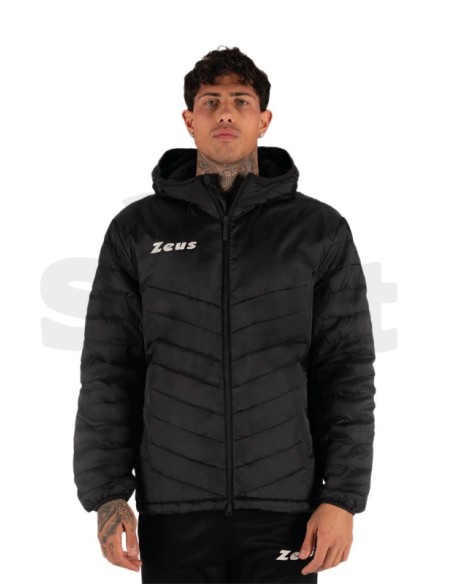 Zeus Start  Giubbotto Imbottito Nero con Cappuccio