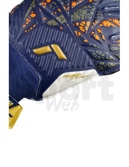 Reusch Attrakt Solid Junior Blu Oro - Guanti da Portiere Bambino Resistenti