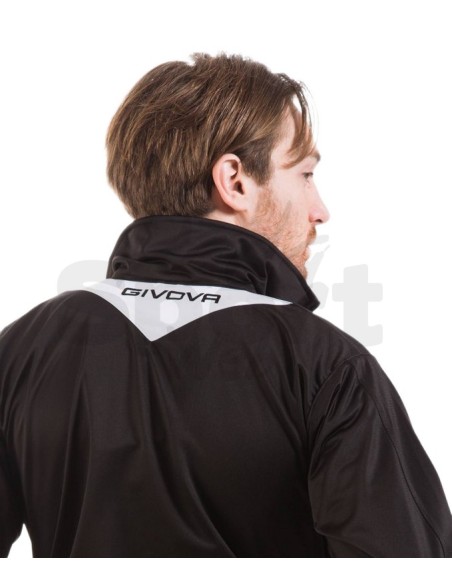 Givova Tuta Sportiva Visa Nero Bianco Completo Relax e Allenamento Unisex
