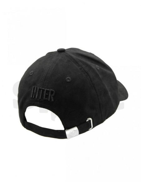 Cappello Inter Ufficiale Nero  Berretto Baseball Alcantara con Ricamo Frontale