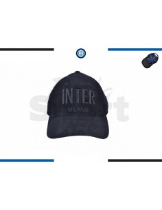 CAPPELLO BASEBALL VELLUTO RICAMO NERO INTER