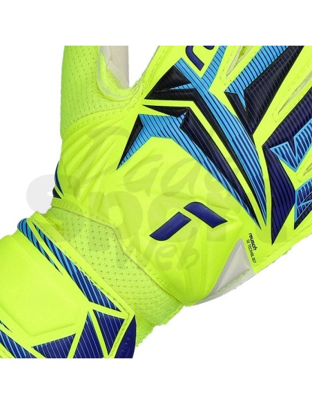 Guanti Reusch Attrakt Solid da Bambino Yellow/Sharp Blue
