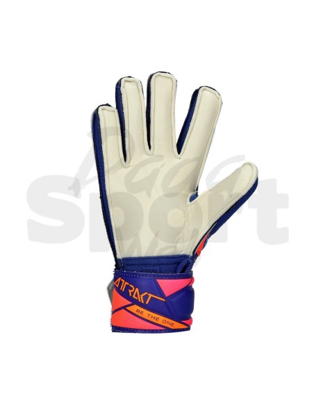 Guanti Reusch Attrakt Solid da Bambino Blu/White/Shock Orange