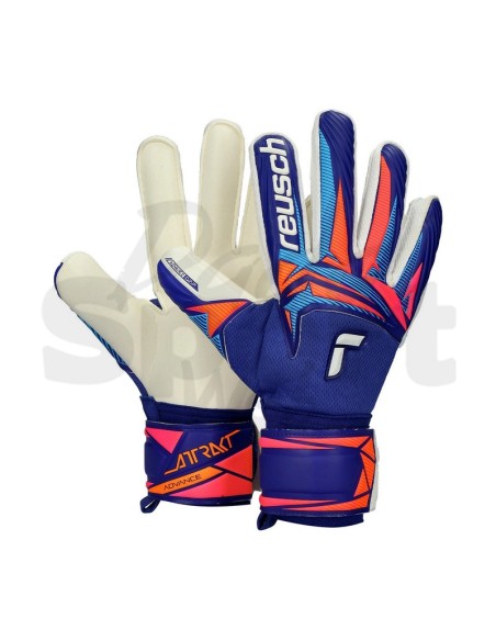 Guanti Reusch Attrakt Advance Sharp Blu/White/Shock Orange