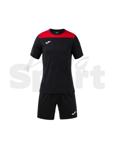 Joma Phoenix III Nero Rosso Completo Calcio Uomo/Bambino