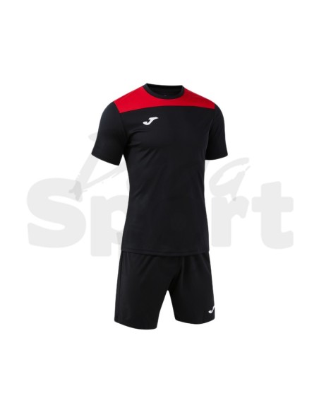 Joma Phoenix III Nero Rosso Completo Calcio Uomo/Bambino