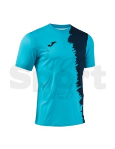 JOMA MAGLIA MANICA CORTA PICASHO TURCHESE FLUO BLU 2