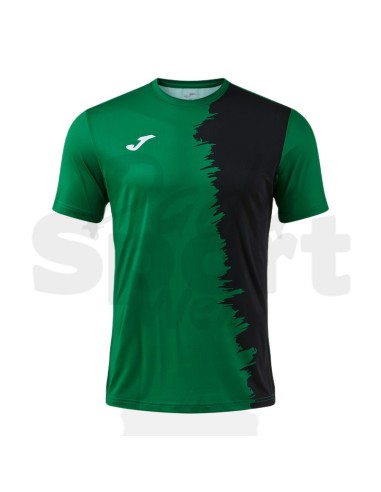 JOMA MAGLIA MANICA CORTA PICASHO VERDE NERO