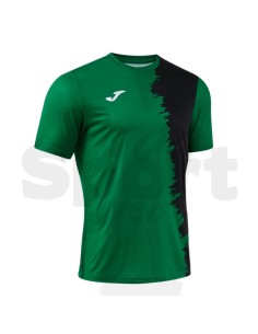 JOMA MAGLIA MANICA CORTA PICASHO VERDE NERO 2
