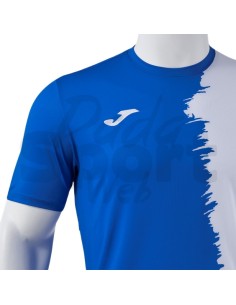 JOMA MAGLIA MANICA CORTA PICASHO AZZURRO BIANCO 2