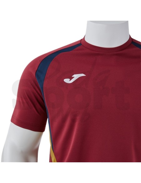 JOMA MAGLIA MANICA CORTA CHAMPIONSHIP 20 GRANATA BLU
