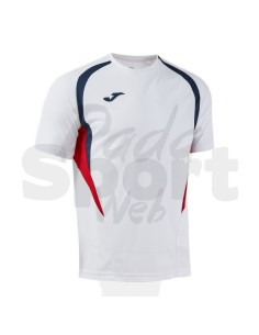 JOMA MAGLIA MANICA CORTA CHAMPIONSHIP 20 BIANCO BLU