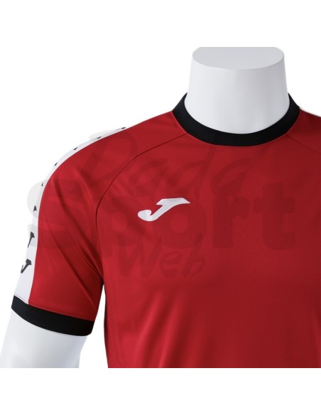 JOMA MAGLIA MANICA CORTA HEROIC ROSSO NERO