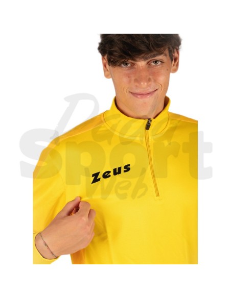 Zeus Felpa Train Start Giallo  Felpa Tecnica Allenamento Unisex