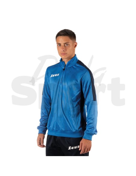 Zeus Felpa Train Start Azzurro Blu Felpa Tecnica Allenamento Unisex