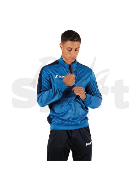 Zeus Felpa Train Start Azzurro Blu Felpa Tecnica Allenamento Unisex