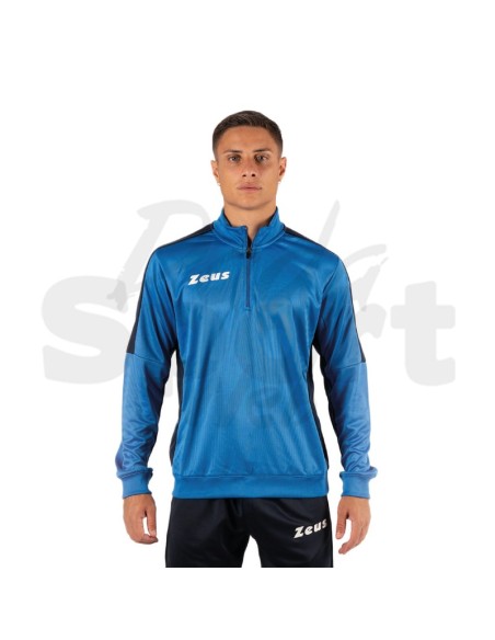 Zeus Felpa Train Start Azzurro Blu Felpa Tecnica Allenamento Unisex
