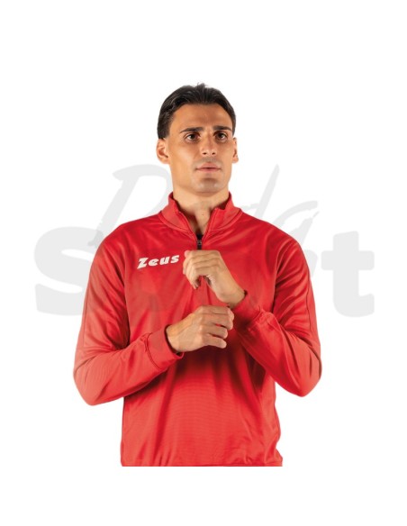 Zeus Felpa Train Start Rosso  Felpa Tecnica Allenamento Unisex