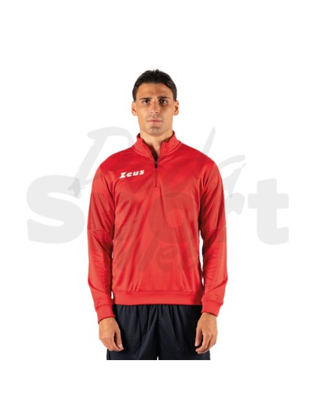 Zeus Felpa Train Start Rosso  Felpa Tecnica Allenamento Unisex