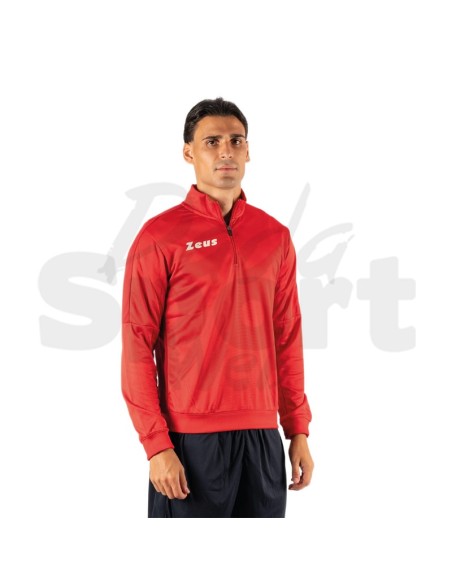 Zeus Felpa Train Start Rosso  Felpa Tecnica Allenamento Unisex