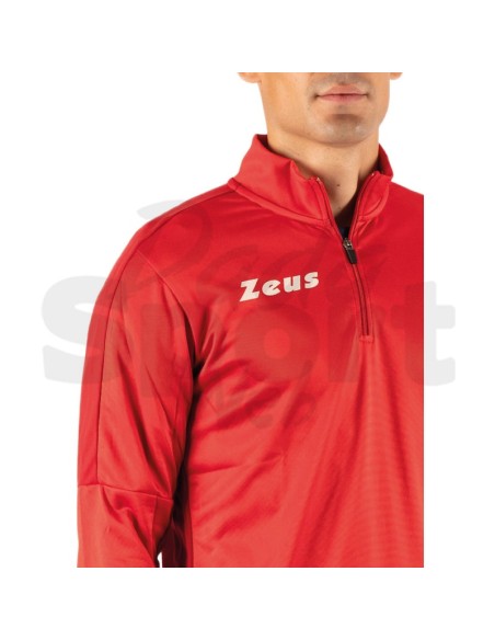 Zeus Felpa Train Start Rosso  Felpa Tecnica Allenamento Unisex