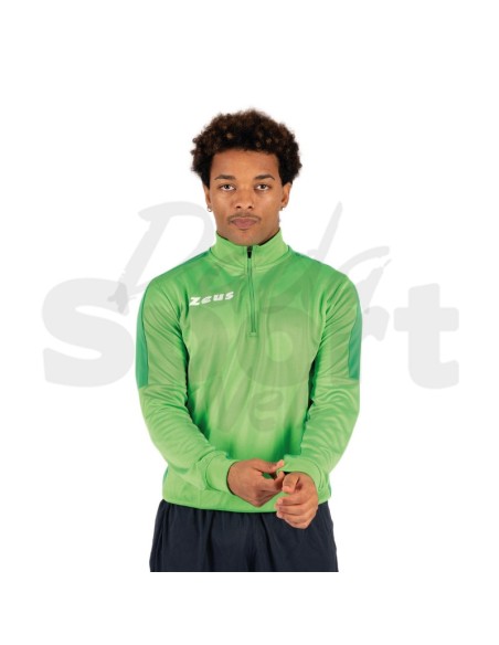 Zeus Felpa Train Start Verde  Felpa Tecnica Allenamento Unisex