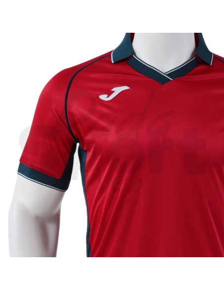 Joma Maglia Calcio Uomo Vintage Eco Retro Rosso Blu  TShirt Tecnica