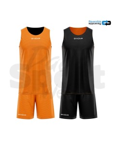 Kit Basket Reverse Givova Arancio Nero  Completo...