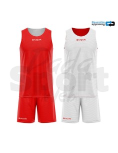 Kit Basket Reverse Givova Rosso Bianco  Completo...
