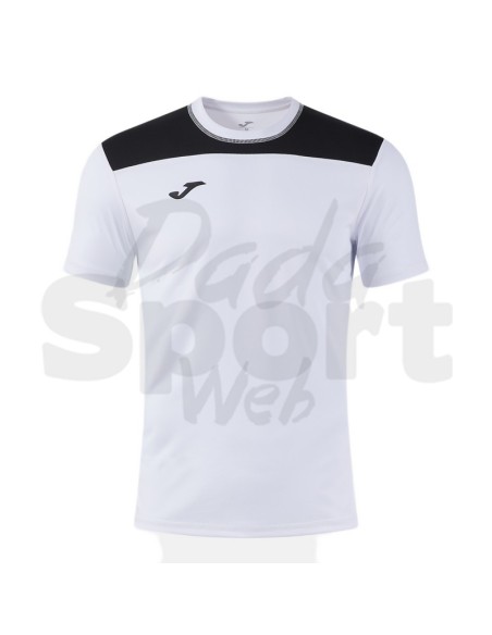Joma Maglia Manica Corta Phoenix III Bianco Nero TShirt Tecnica Uomo Multisport