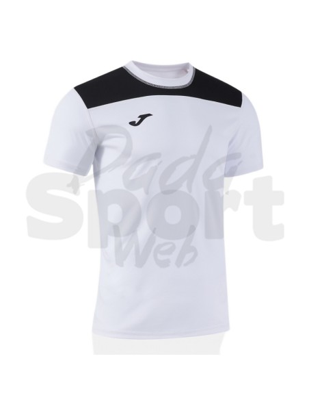 Joma Maglia Manica Corta Phoenix III Bianco Nero TShirt Tecnica Uomo Multisport