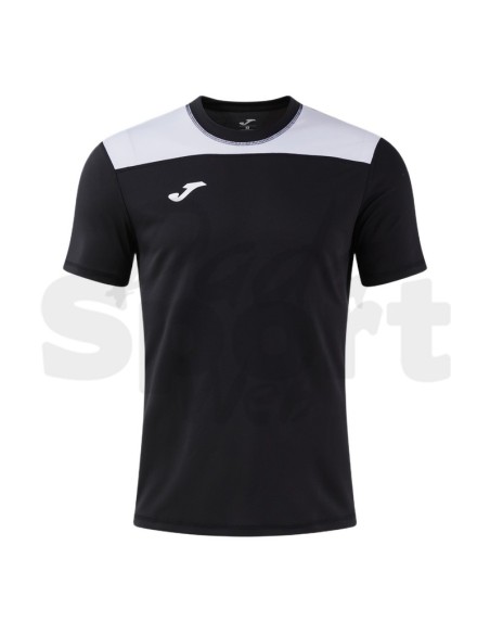 Joma Maglia Manica Corta Phoenix III Nero Bianco Tecnica Uomo Multisport