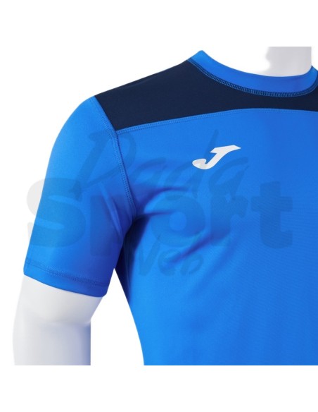 Joma Maglia Manica Corta Phoenix III Azzurro Blu Tecnica Uomo Multisport