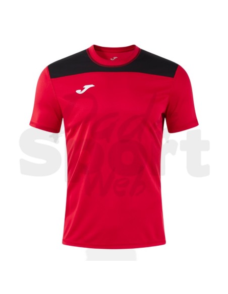 Joma Maglia Manica Corta Phoenix III Rosso Nero Tecnica Uomo Multisport