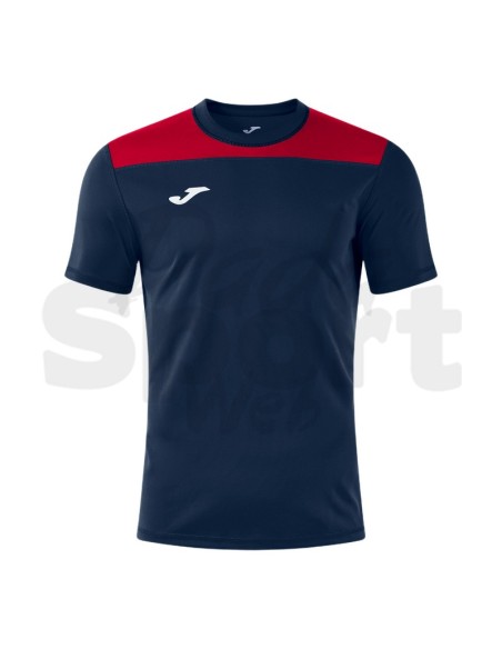 Joma Maglia Manica Corta Phoenix III Blu Rosso Tecnica Uomo Multisport