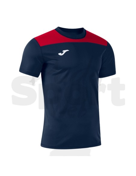 Joma Maglia Manica Corta Phoenix III Blu Rosso Tecnica Uomo Multisport