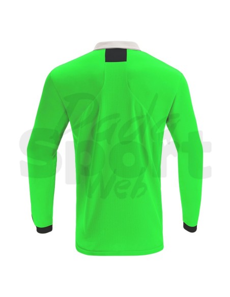 Macron Maglia Arbitro Manica Lunga  Referee Shirt Tecnica con Tasche e Zip