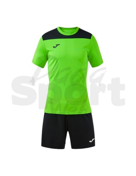 Joma Phoenix III Verde Fluo/Nero  Completo Calcio Uomo/Bambino