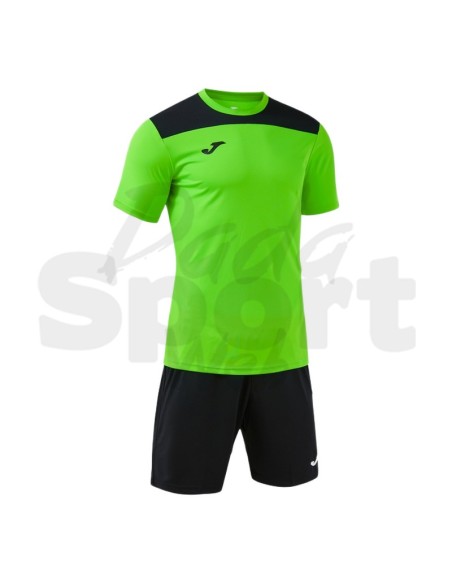 Joma Phoenix III Verde Fluo/Nero  Completo Calcio Uomo/Bambino