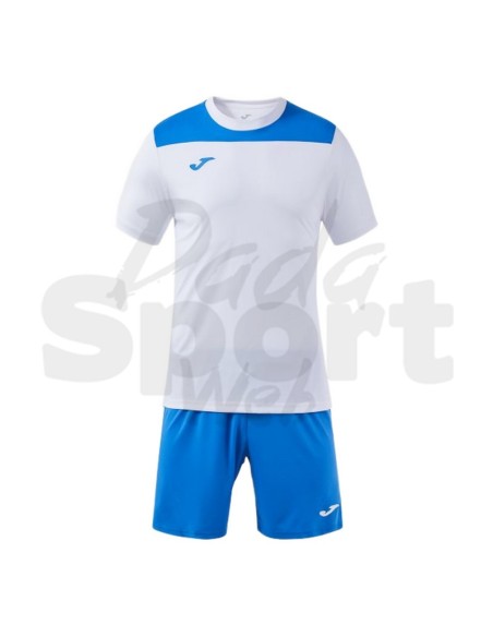 Joma Phoenix III Bianco Azzurro Completo Calcio Uomo/Bambino