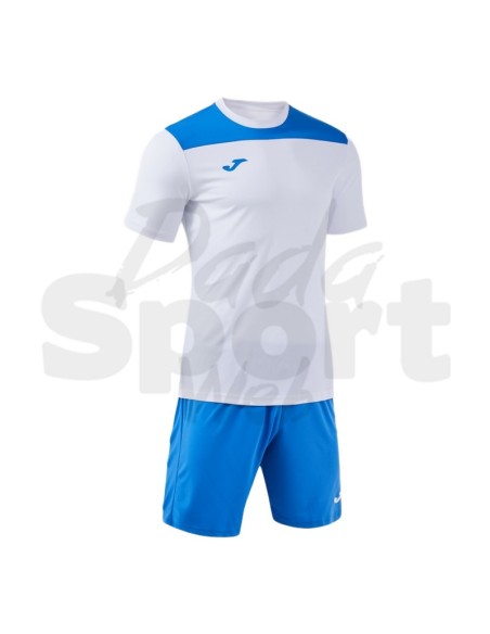 Joma Phoenix III Bianco Azzurro Completo Calcio Uomo/Bambino