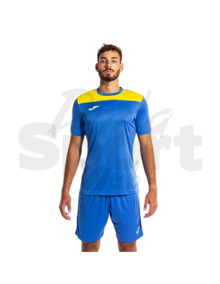 Joma Phoenix III Azzurro Giallo Completo Calcio Uomo/Bambino
