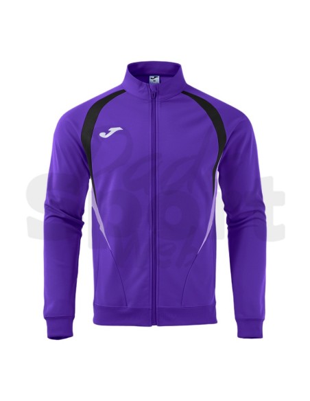 Joma Giacca Championship 20 Viola Nero Sportiva Uomo Full Zip in Poliestere