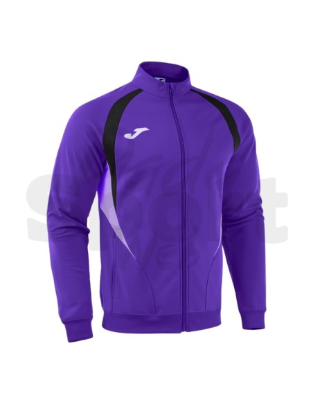 Joma Giacca Championship 20 Viola Nero Sportiva Uomo Full Zip in Poliestere