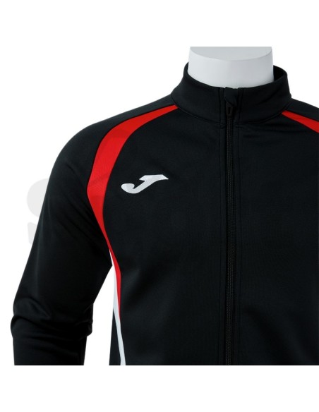 Joma Giacca Championship 20 Nero/Rosso Sportiva Uomo Full Zip in Poliestere